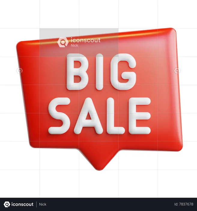 Big Sale  3D Icon