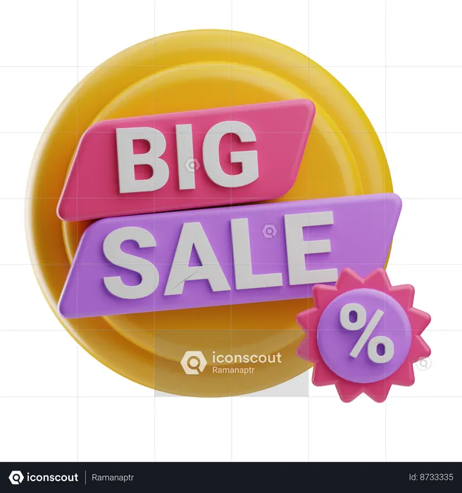 Big Sale  3D Icon