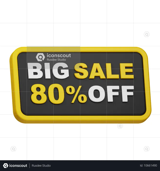 Big Sale 80% Off  3D Icon