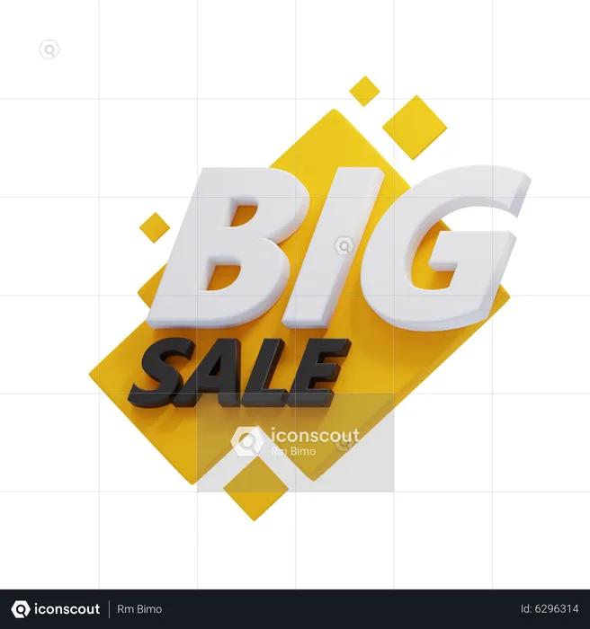 Big Sale Banner  3D Icon