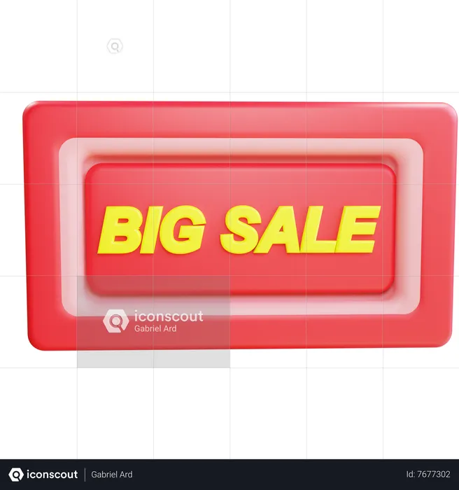 Big Sale board  3D Icon