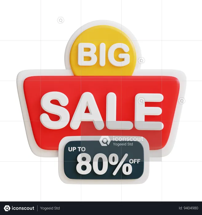 Big Sale Discount 80  3D Icon
