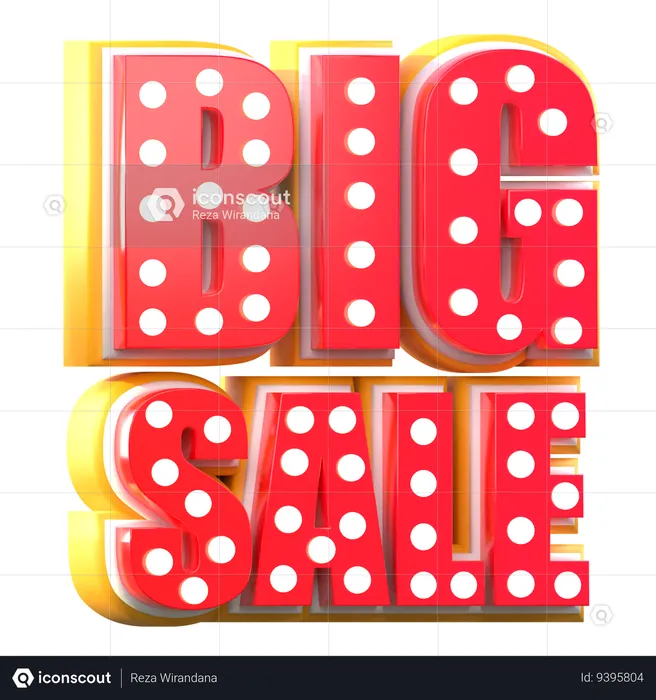 Big Sale Illustration  3D Icon