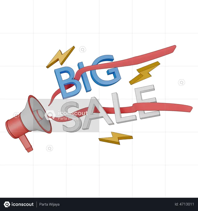 Big Sale Promotion  3D Illustration