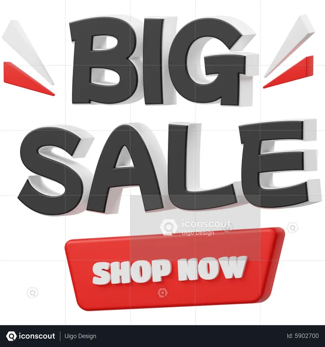 Big Sale Shop Now  3D Icon