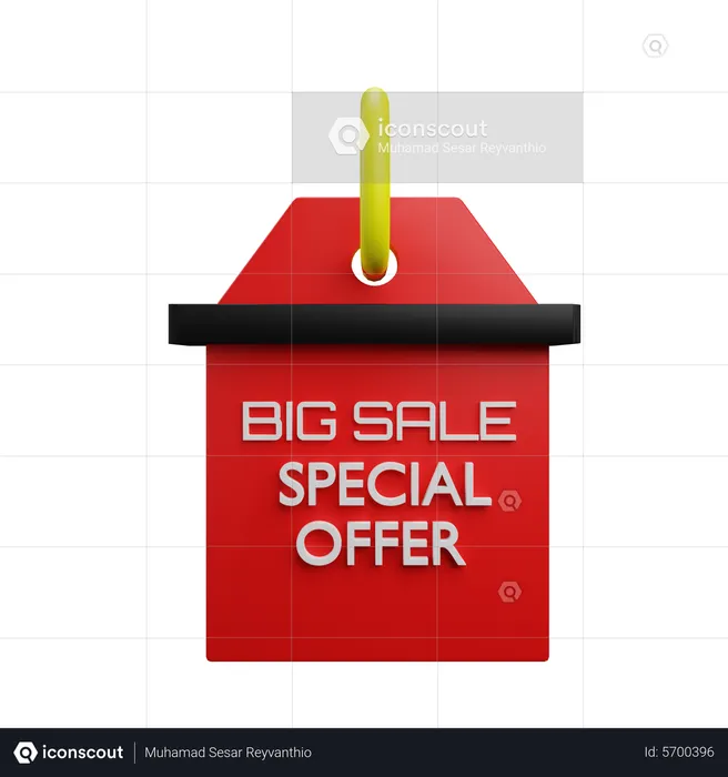Big sale tag  3D Icon
