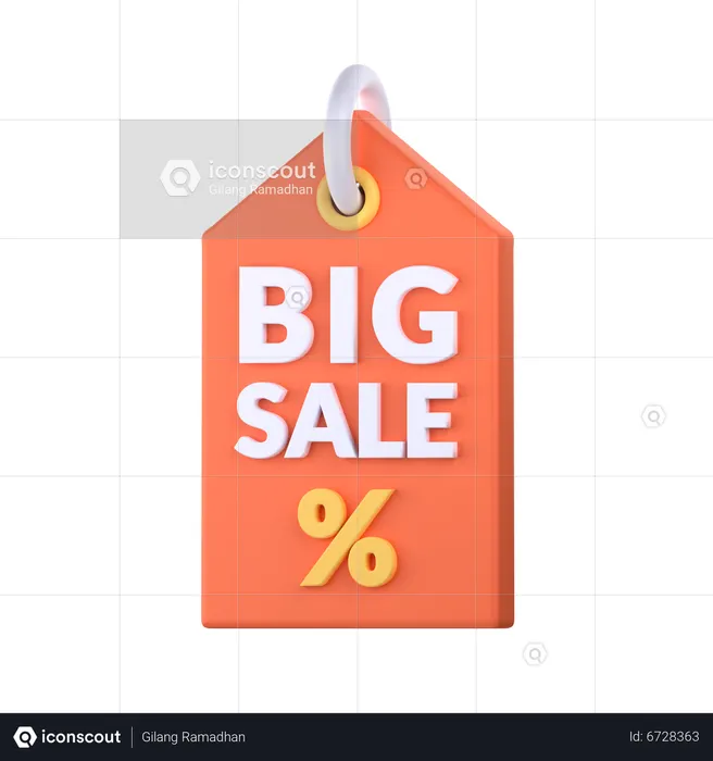 Big Sale Tag  3D Icon