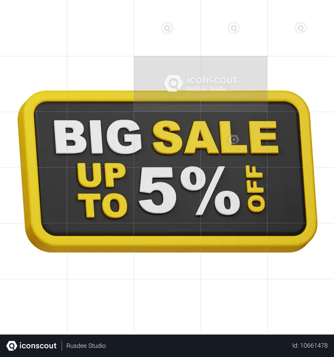 Big Sale Up To 5% Off  3D Icon