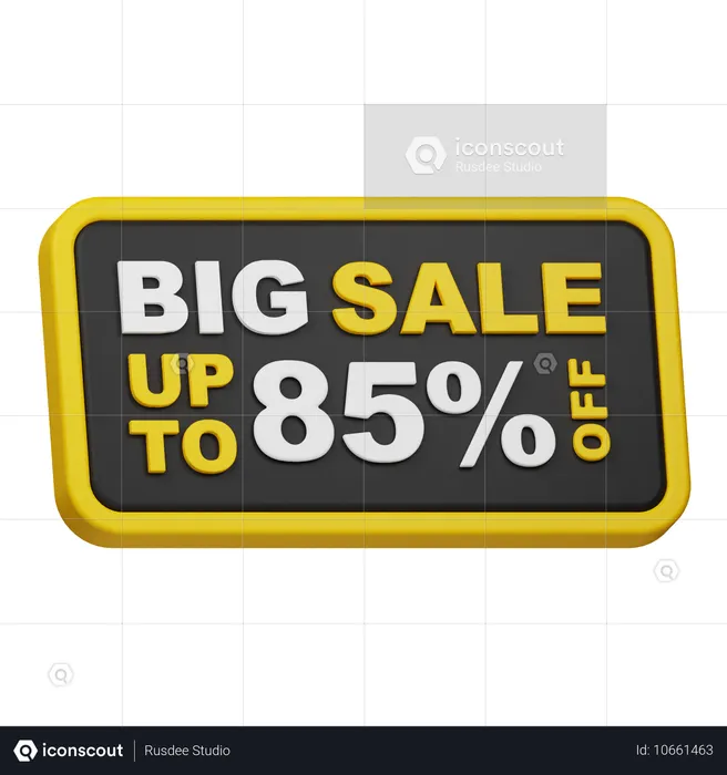 Big Sale Up To 85% Off  3D Icon