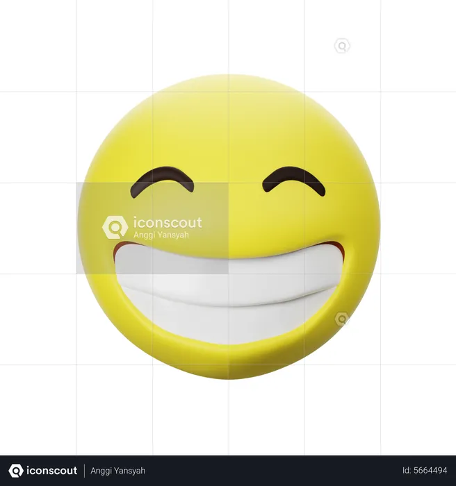 Big smile Emoji 3D Icon