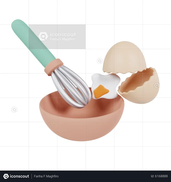 Bigotes de huevo  3D Icon