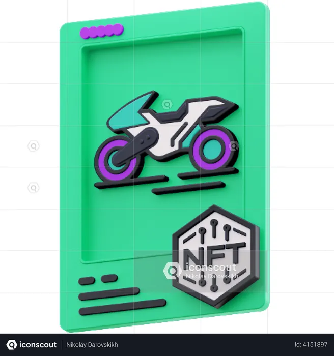 Bike NFT  3D Illustration