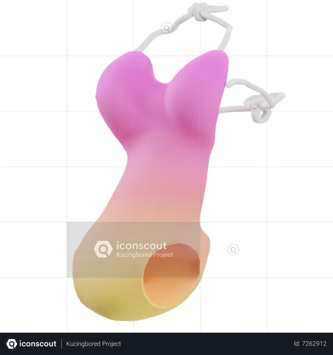 Traje de baño biquini  3D Icon