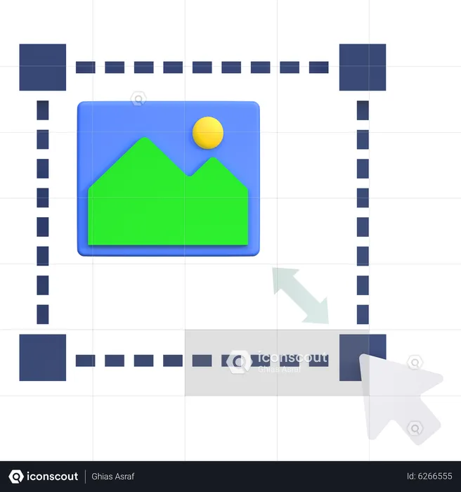 Bildgröße ändern  3D Icon