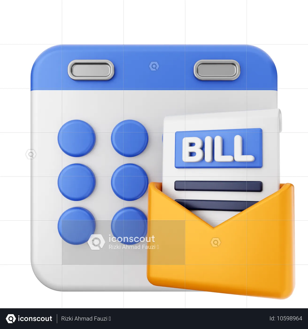 Bill Calendar 3D Icon - Free Download User Interface 3D Icons | IconScout