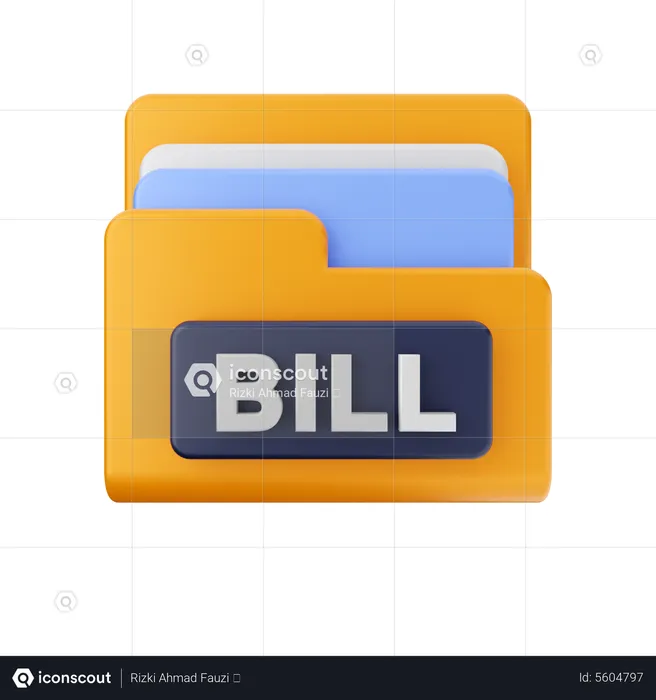 Bill Folder  3D Icon