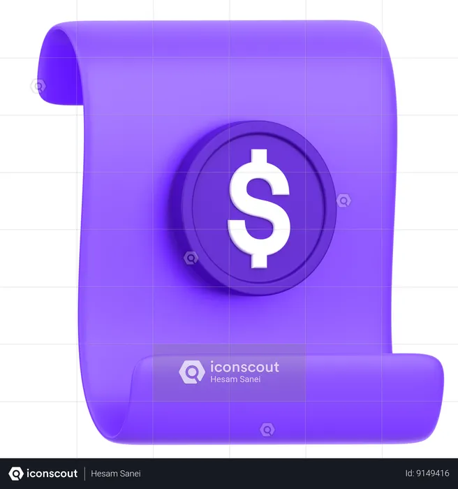 Bill Invoice  3D Icon