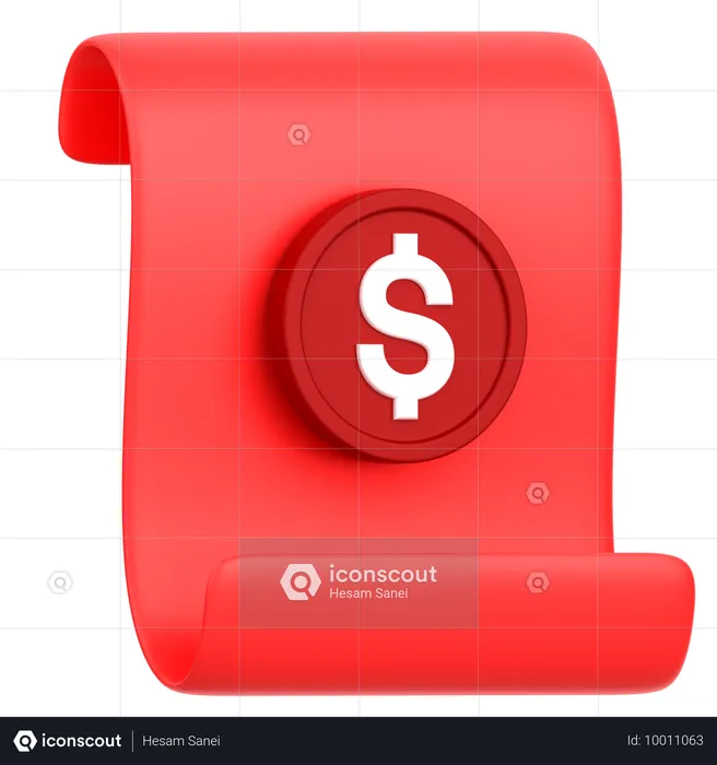 Bill Invoice  3D Icon