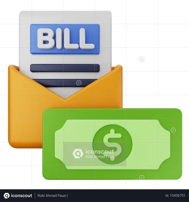 Bill Money Dollar  3D Icon