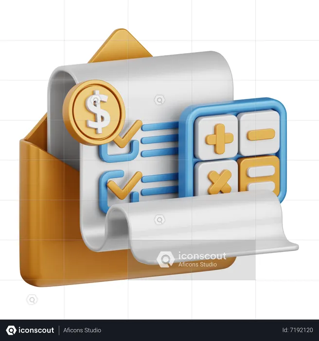 Bill Paper  3D Icon