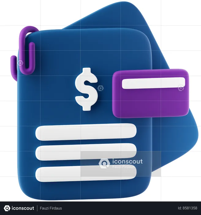 Bill Payment  3D Icon