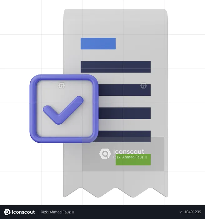 Bill Verification  3D Icon