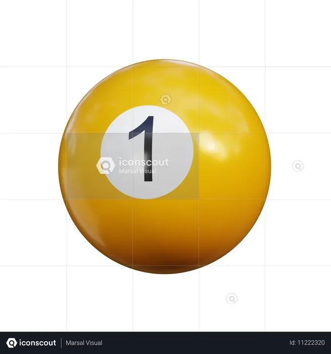 Boule de billard 1  3D Icon