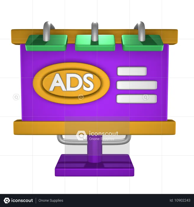 Billboard  3D Icon