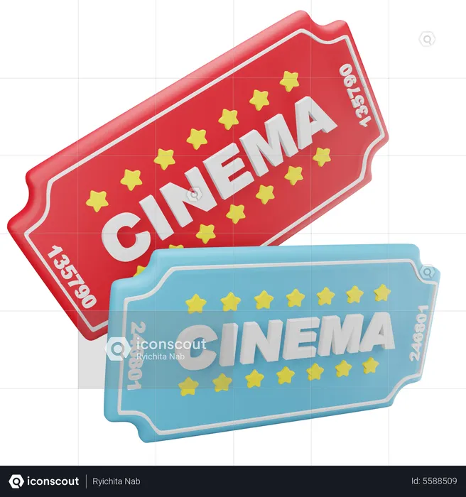 Billet de cinéma  3D Icon