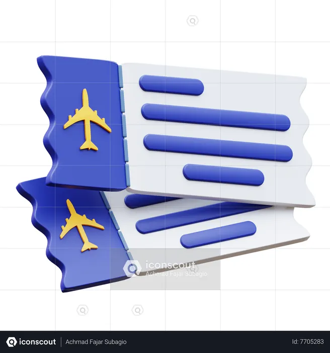 Billet d'avion  3D Icon