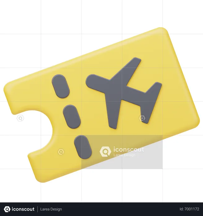 Billet d'avion  3D Icon