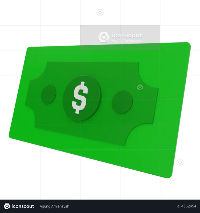 Billete de banco  3D Illustration