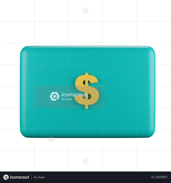 Billete de un dólar  3D Icon