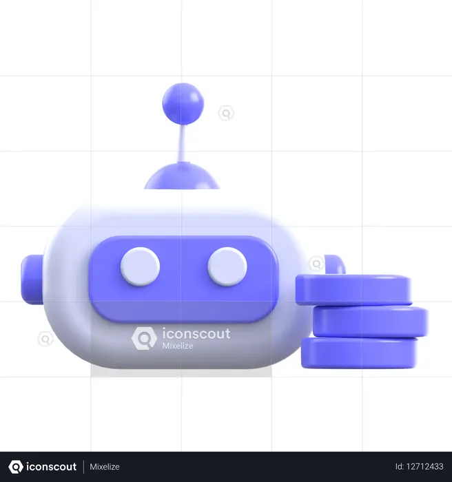 Billetera de chatbot con inteligencia artificial  3D Icon