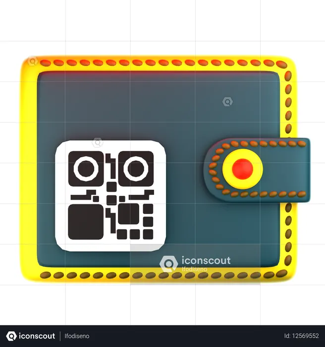 Billetera digital  3D Icon