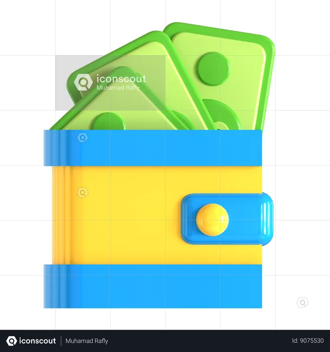 Billetera de dinero  3D Icon