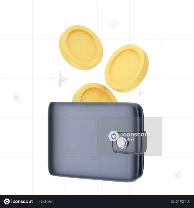 Billetera de dinero  3D Icon