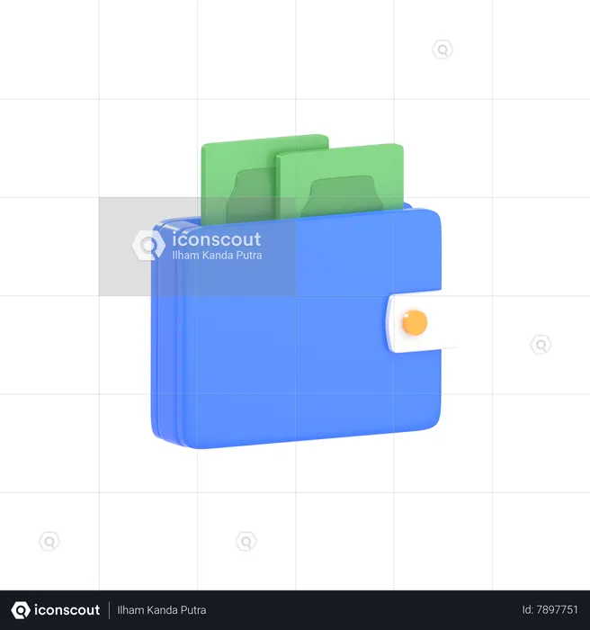 Billetera de dinero  3D Icon