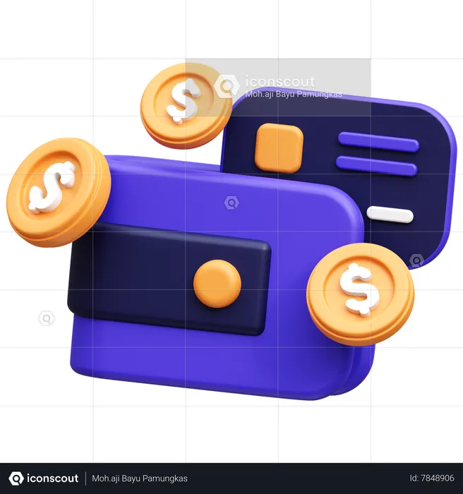 Billetera de transacciones  3D Icon