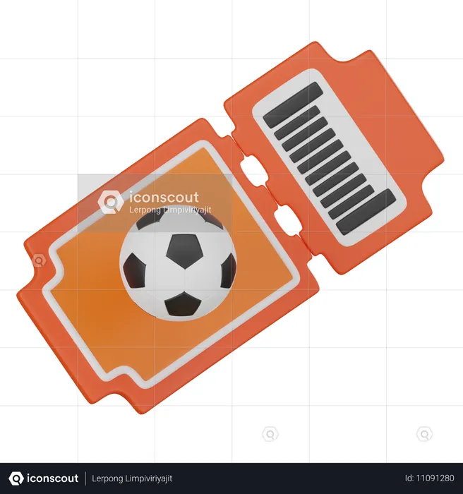 Billets de football  3D Icon