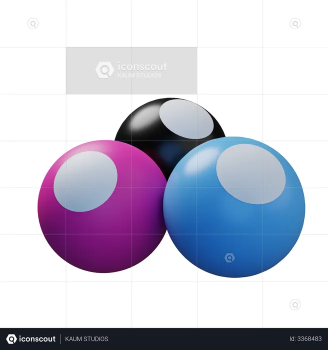 Billiard Balls  3D Illustration