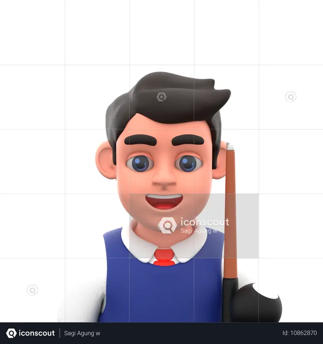 Billiard Player  3D Icon