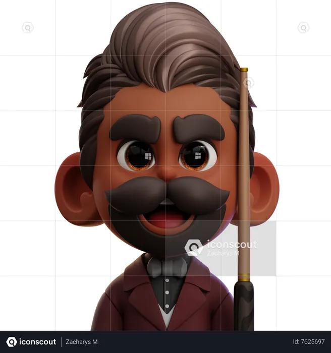 BILLIARD PLAYER  3D Icon