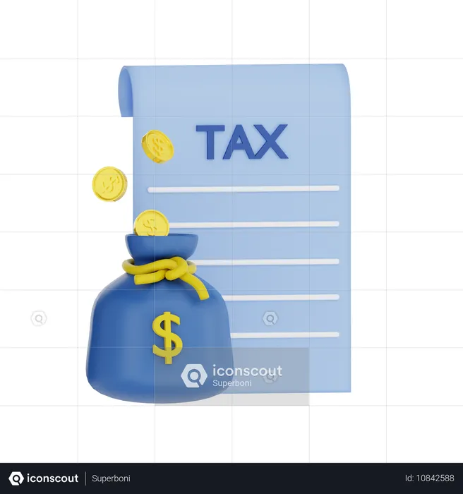 Billing Tax  3D Icon