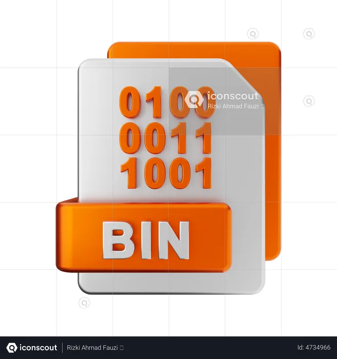 BIN File  3D Illustration