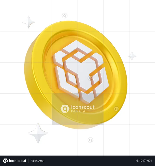 Pièce de monnaie binace  3D Icon