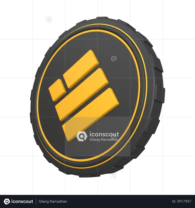 Binance BUSD Coin  3D Illustration