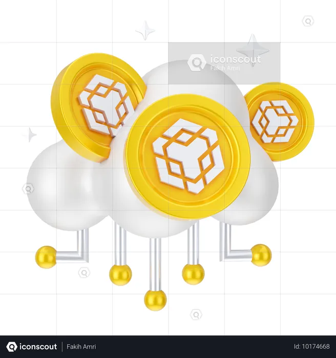 Rede de nuvem binance  3D Icon