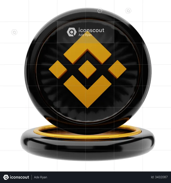 Binance coin  3D Illustration