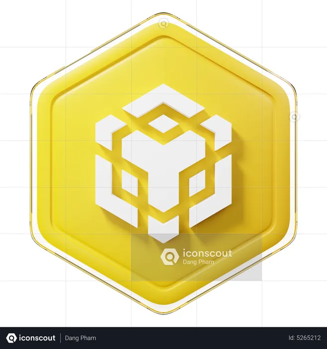 Binance Coin (BNB) Badge  3D Icon